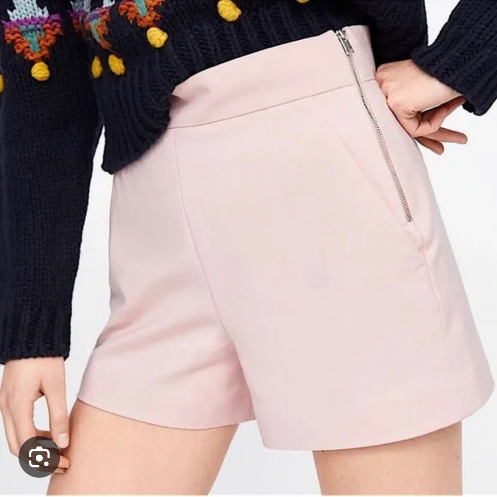 Zara Pink High Waist Tailored Shorts